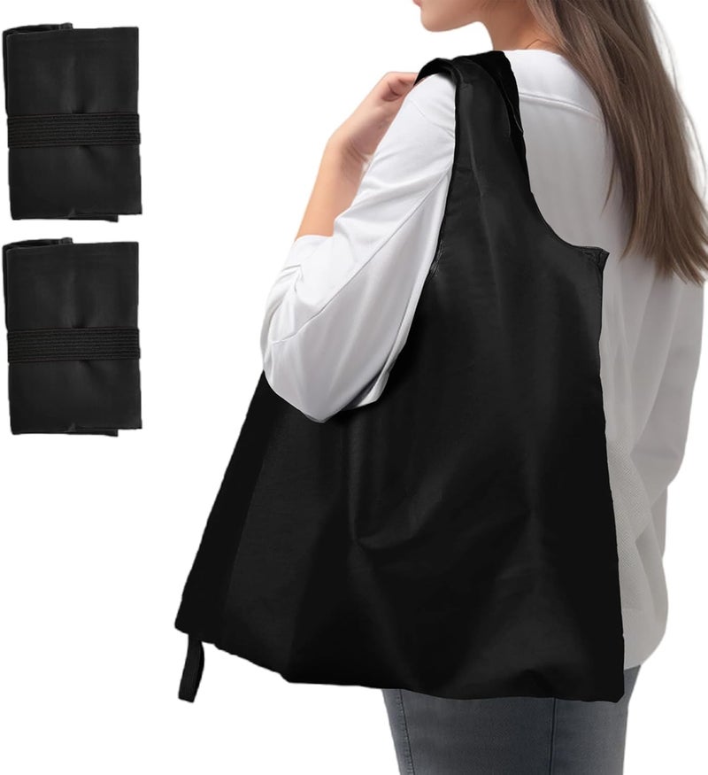 Criyar Foldable Shopping Bag, Washable Reusable Grocery with Holder, Nylon Tote Bags - Image 1